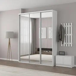 Шафа-купе Idea серія 2 190 x 60 x 240 см Білий Дзеркало