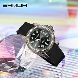 Жіночий наручний годинник 9007 All Black Sanda acs0030963 - мініатюра 4
