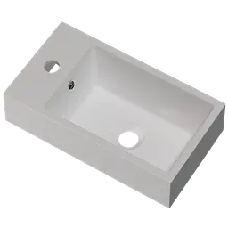 Раковина глянцева накладна Amidicon Mini 45 450x250 з литого каменю MINI_45_HL, Білий - мініатюра 2