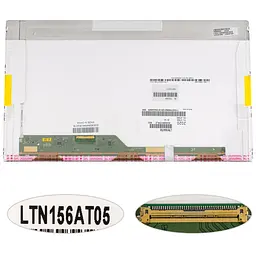 Матриця 15.6" LTN156AT05 1366*768 40pin LED NORMAL матова (роз'єм зліва внизу) для ноутбука (renew)