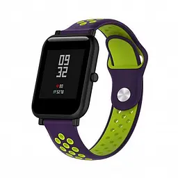 Універсальний ремінець для Amazfit Bip 20мм Black-Green (AMZBPSILNIKE-BSA) [36654] - мініатюра 7