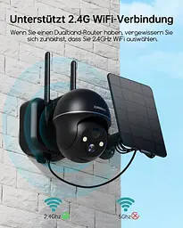 Вулична Wi-Fi камера ZUMIMALL 2K з сонячною панеллю та PTZ 360° - мініатюра 5