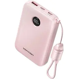 УМБ Vention 10000mAh 22,5W PD, QC USB-A/2xUSB-C In/Out Pink (FKAP0-C)