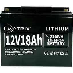 Аккумуляторная батарея для ИБП Matrix 12.8 V / 18 А*ч (MLR 1218)