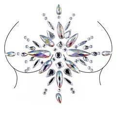 Наклейки кристали для грудей Crystals 5 8520 13х12 см