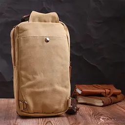 Цікава чоловіча сумка через плече із щільного текстилю Vintage 19х32х9 см sum0028978 - мініатюра 10