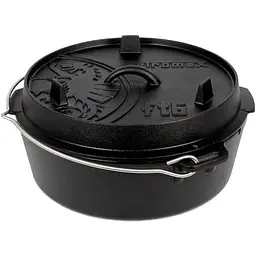 Казан-жарівня чавунна Petromax Dutch Oven ft6 плоске дно 5.5 л (1017-ft6-t)