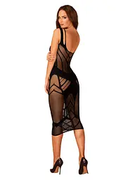 Напівпрозора сукня міді Obsessive D609 dress S/M/L, black - мініатюра 4