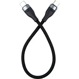 Кабель Dengos USB Type-C - USB Type-C, 0.25 м (M/M), Чорний (NTK-TC-TC-SHRT-ЧОРНИЙ)