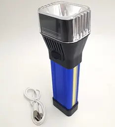 Ліхтар LED лампа 5w+COB+SMD акумуляторний ліхтарик з двома бічними панелями прожектор Bailong СВ-888 - мініатюра 5