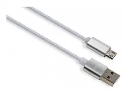 Кабель Vinga USB 2.0 AM to Micro 5P 1m LED silver (VCPDCMLED1S)