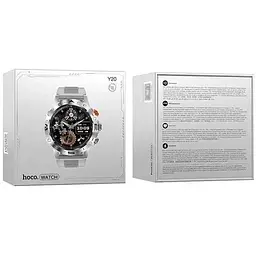 Смарт-годинник Hoco Y20 Smart Sports Watch (call version) Silver - мініатюра 4