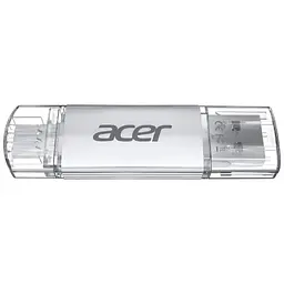 USB флеш накопичувач Acer 32GB UP300 Silver USB 3.2/Type-C (BL.9BWWA.588) - мініатюра 3