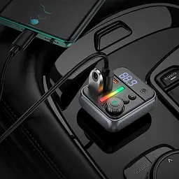 Автомобільний адаптер BOROFONE Ascenso car BT FM transmitter BC50 |2USB/1Type-C, PD/QC, 38W/3A, BT5.4| - мініатюра 3