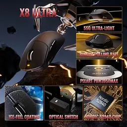 Миша Attack Shark X8 Ultimate Wireless (AS-6979033730106-B) Black (G-000004493) - мініатюра 2