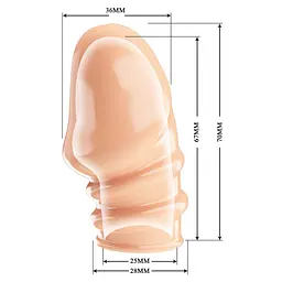 Насадка на пеніс PRETTY LOVE - JEREMY PENIS SLEEVE Flesh BI-026249 99096 - мініатюра 6