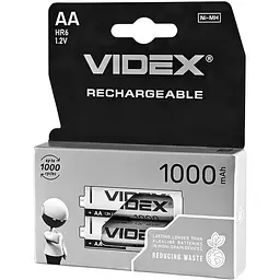 Акумулятори Videx HR6/AA 1000 mAh double blister 2 шт. (HR6/1000/2DB)