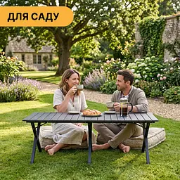 Розкладний туристичний стіл LEOBRO Camp Black XL (LB-1070) - мініатюра 2