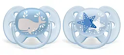 Пустушка Philips Avent Ultra Soft для хлопчика, 6-18 місяців, 2 шт. (SCF223/03) - мініатюра 2