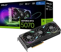 Відеокарта GeForce RTX 5070 12GB PNY Epic-X Triple Fan OC (VCG507012TFXXPB1-O) - мініатюра 1
