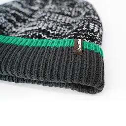 Шапка водонепроникна DexShell Cuffed Beanie, р-р S/M (56-58 см) чорна з зеленою смугою - мініатюра 4