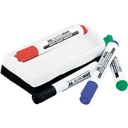 Набір маркерів Buromax JOBMAX Board, SET*4шт+губка (BM.8800-84) - мініатюра 2