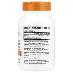 Магній High Absorption Magnesium 100 mg 120 таблеток Doctor's Best vit0005452 - мініатюра 2