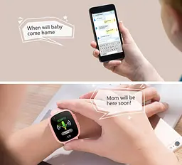 Розумний дитячий годинник Lemfo M-08 з GPS, прослушкою, SIM картою, українською мовою та до 2 днів роботи Синій - мініатюра 4