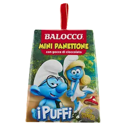 Панеттоне Balocco Mini Panettone Gocce Cioccolato Puffi 90 г