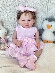 Колекційна силіконова лялька реборн новонароджена дівчинка римма Reborn Dolls det0018883 - мініатюра 3