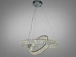 Люстра з кришталем Diasha D8886/500-2B CH, 88W, пульт, хром, Ø50 см - мініатюра 4