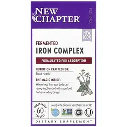 Ферментований комплекс заліза New Chapter Fermented Iron Complex 60 капсул
