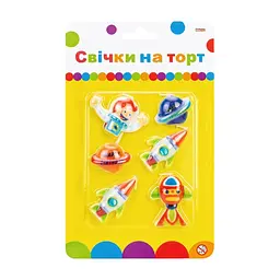 Свічка Maxi Космос 6 шт на торт (MX624028)