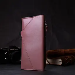 Шкіряний жіночий гаманець GRANDE PELLE 21х10,5х2 см acs0027019 - мініатюра 7