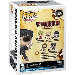 Фігурка Фанко Поп Тріган Ніколас Д. Вульфвуд Funko Pop Trigun Nicholas D. Wolfwood 10 см W TN 1366 - мініатюра 3