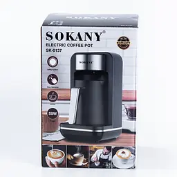 Електрична турка для кави Sokany SK-0137 250 мл, чорний з хромом Sokany SK0137 - мініатюра 8