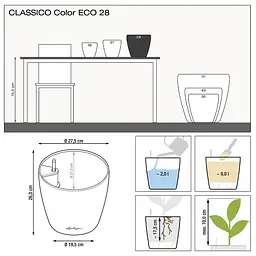 Вазон Lechuza Classico Color Eco 28 сірий (18923) - мініатюра 3