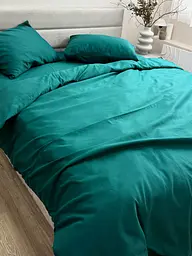 Комплект наволочок Ecotton 50х70 см із полісатину 2 шт смарагдового кольору (24969) - мініатюра 4
