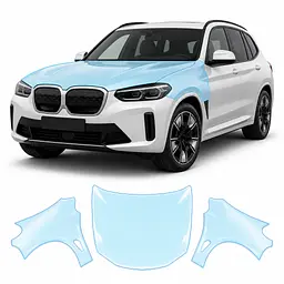 Антигравійна захисна бронеплівка за лекалами для BMW iX3 G08 2020-2025 - капот і передні крила