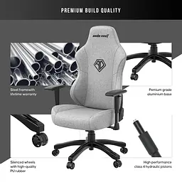Ігрове крісло Anda Seat Phantom 3 XL Fabric Gray (AD18XL-52-G-F-G01) - мініатюра 14