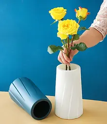 Ваза для квітів 14280 11.5х19.7 см біла - мініатюра 5