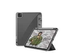 Чохол-книжка Blueo Ape Case with Leather Sheath Camo для Apple iPad Pro 12.9` (2020-2021) Grey [73478] - мініатюра 6