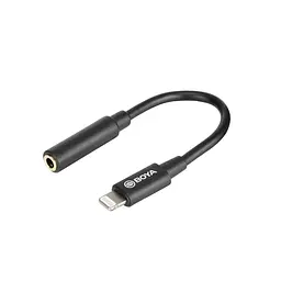 BOYA BY-K8 - 3.5mm FEMale TRS to Male lightning adapter cable (20cm) - мініатюра 2
