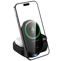 БЗП Hoco CQ23 Pole Qi2.2 3-in-1 Black - мініатюра 3