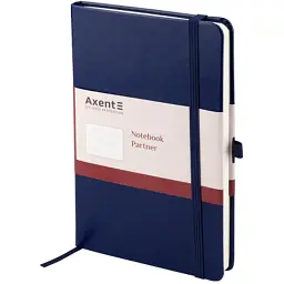 Книга записна Axent Partner Lux , 125x195 мм, 96 аркушів, клітинка, тверда обкладинка, синя (8202-02-A) - мініатюра 2