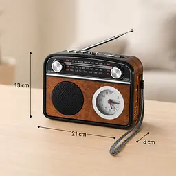 Радіоприймач PR-1002BT / Радіоприймач з годинником та Bluetooth - мініатюра 3
