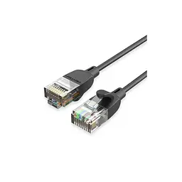 Патч-корд Vention 0.5 м, UTP Cat. 6A RJ-45 тонкий чорний (IBIBD)