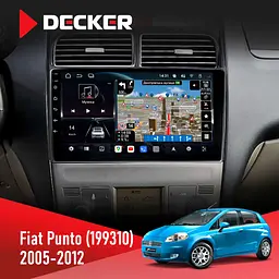 Штатна магнітола Fiat Punto, Linea 2005-2014 Decker D9-011 4x64, DSP, 4G, 360 Decker (НФ-00008698)