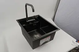 Кухонна мийка CM 40x50 прихована PVD чорна Platinum Handmade, Чорний - мініатюра 2