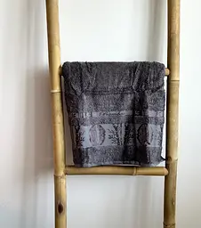 Набір турецьких бамбукових махрових рушників Zeron 50х90+70х140 Bamboo Agaс Desen сірий 2 - мініатюра 5